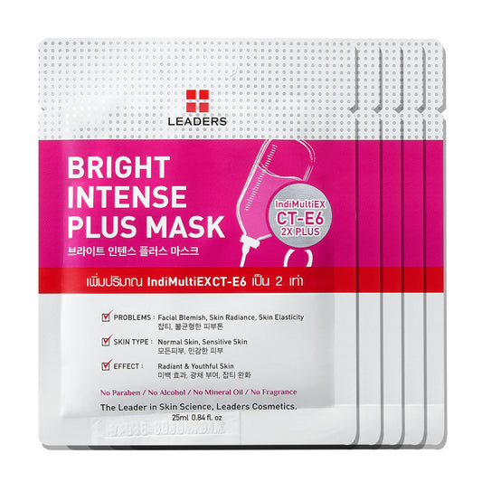 Leaders Bright Intense Plus Mask [25ml (Pack of 5)