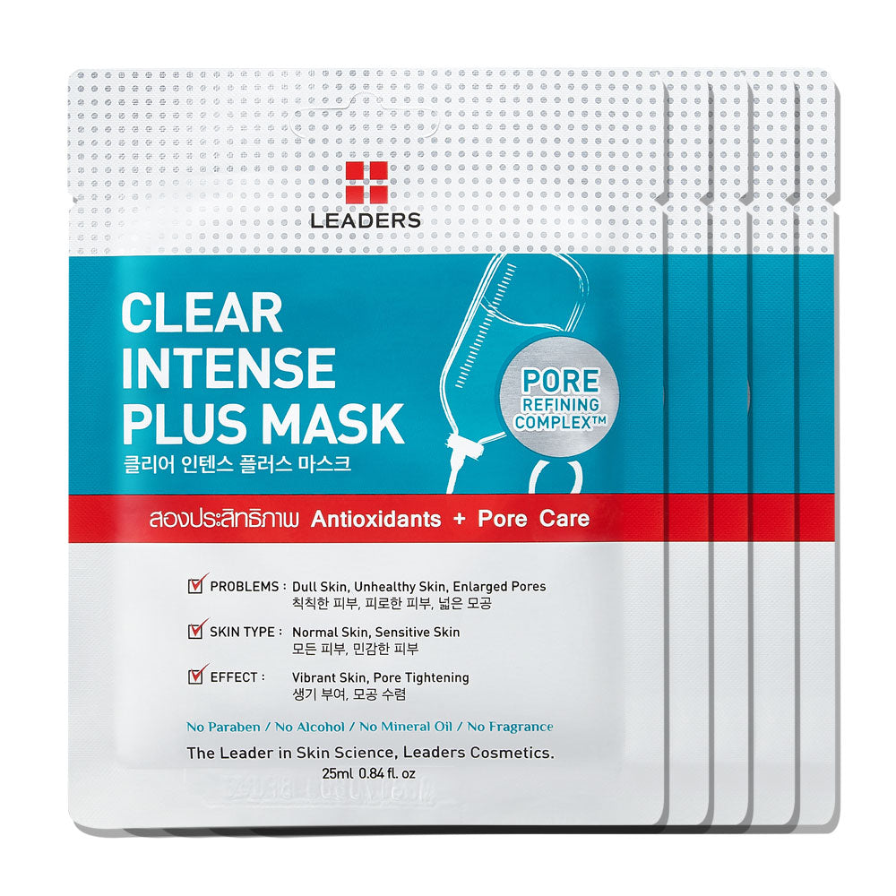 Leaders Clear Intense Plus Mask [25ml (Pack of 5)