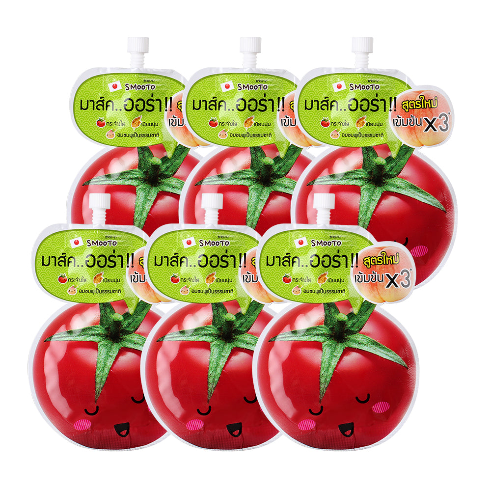 Smooto Tomato Gluta Aura Plus Sleeping Mask (10g (Pack of 6)