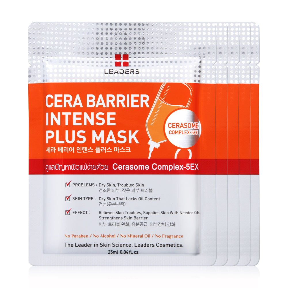 Leaders Cera Barrier Intense Plus Mask [25ml (Pack of 5)
