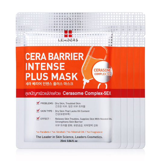 Leaders Cera Barrier Intense Plus Mask [25ml (Pack of 5)