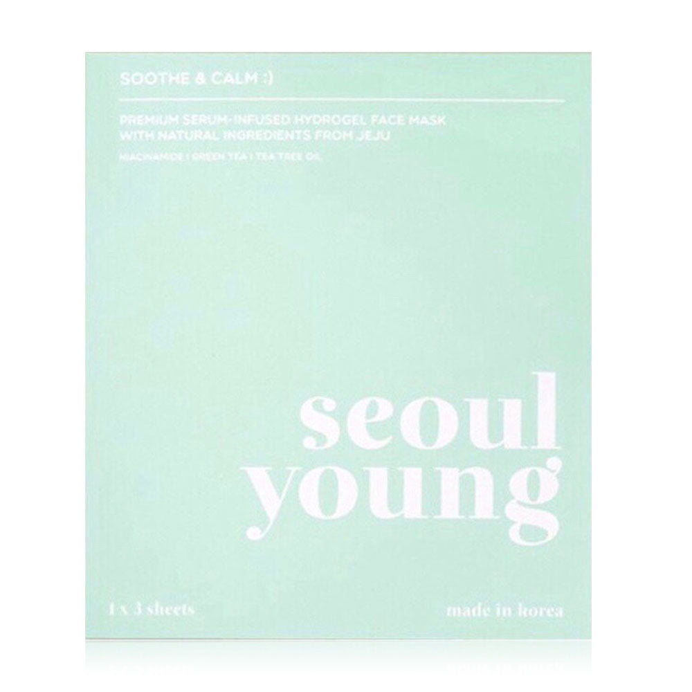Seoulyoung Premium Serum Infused Hydrogel Soothe & Calm Face Mask [90g (Pack of 3)