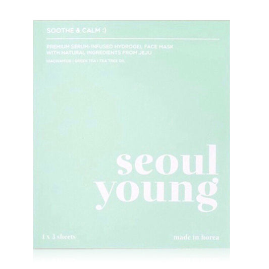 Seoulyoung Premium Serum Infused Hydrogel Soothe & Calm Face Mask [90g (Pack of 3)