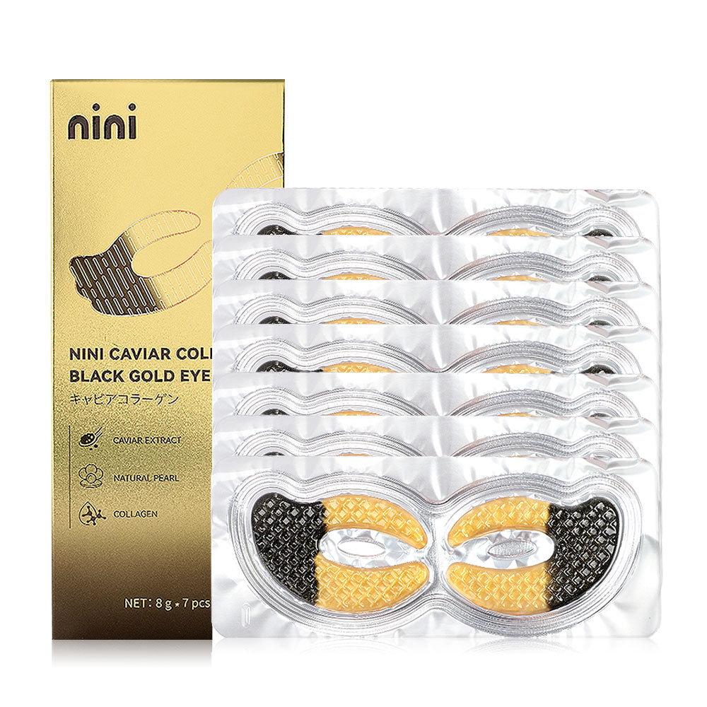 Nini Caviar Collagen Black Gold Eye Mask [8g (Pack of 7)