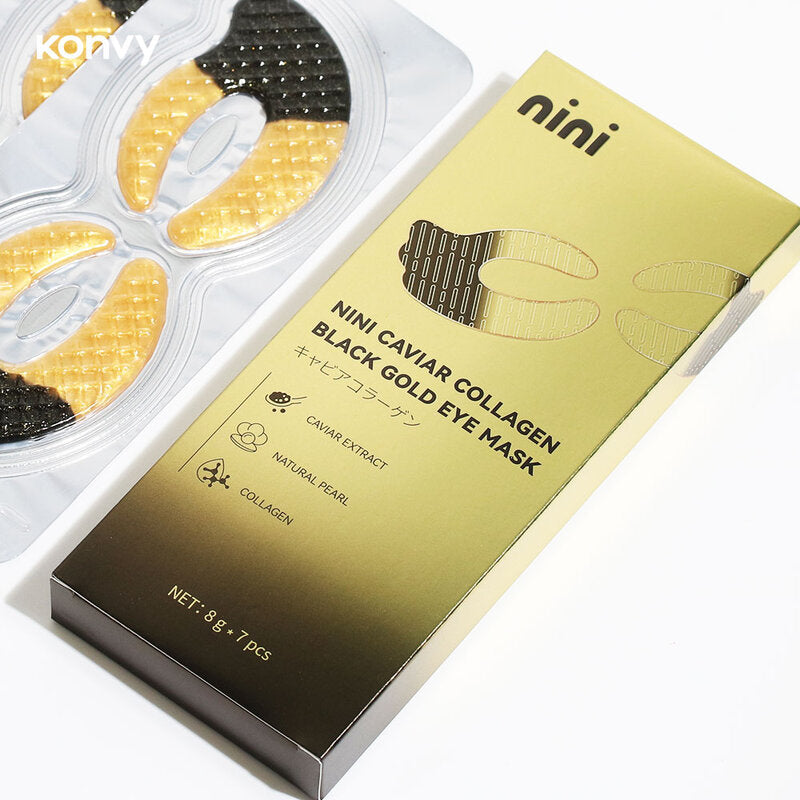 Nini Caviar Collagen Black Gold Eye Mask [8g (Pack of 7)