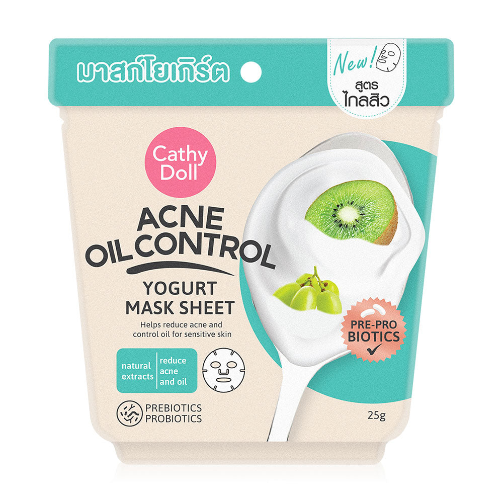 CATHY DOLL Acne Oil Control Yogurt Mask Sheet (F)
