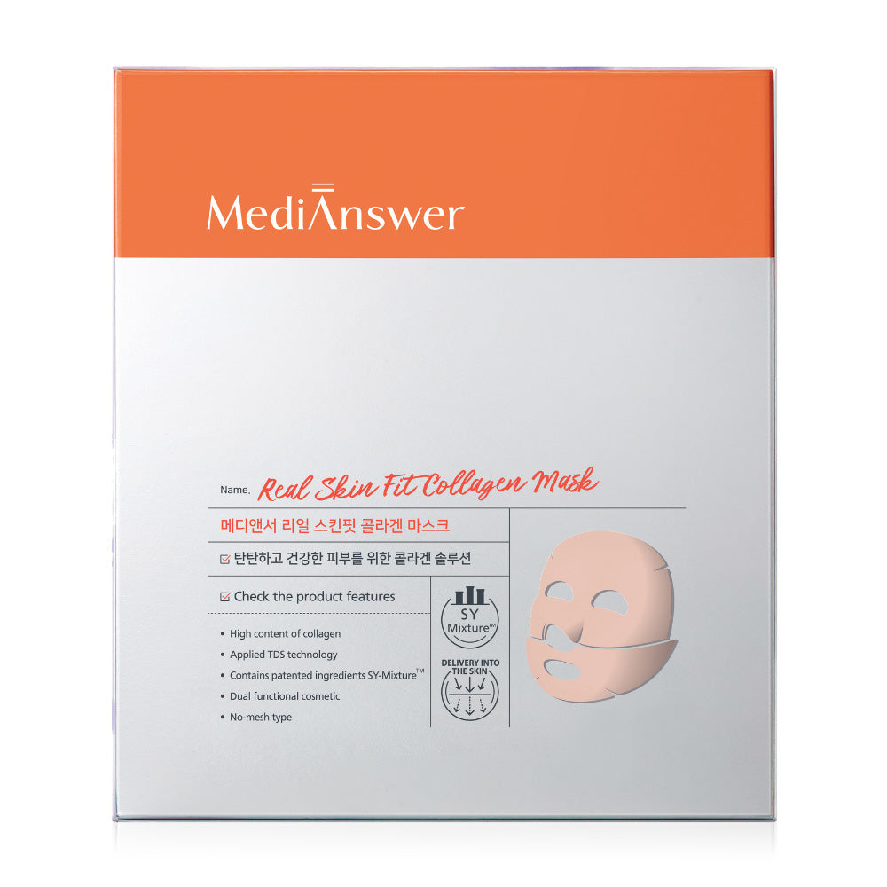 Medi Answer Real Skin Fit Collagen Mask [35g (Pack of 4)