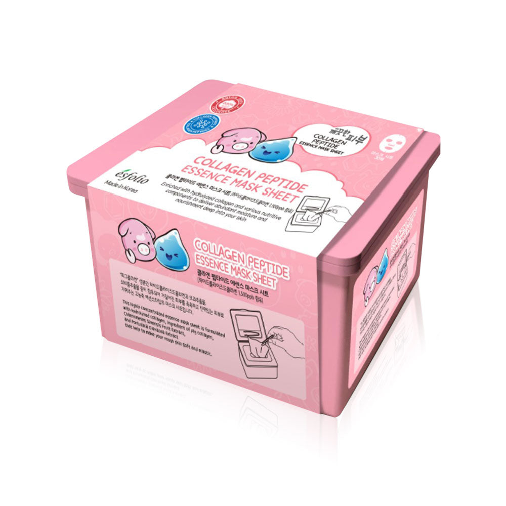 Esfolio Pure Skin Collagen Hyaluronic Acid Essence Mask Sheet [400ml (Pack of 30)