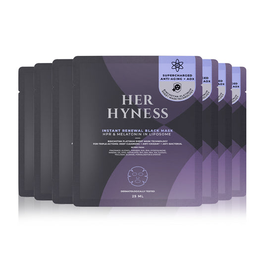 HER HYNESS Instant Renewal Black Mask [25ml (Pack of 7)
