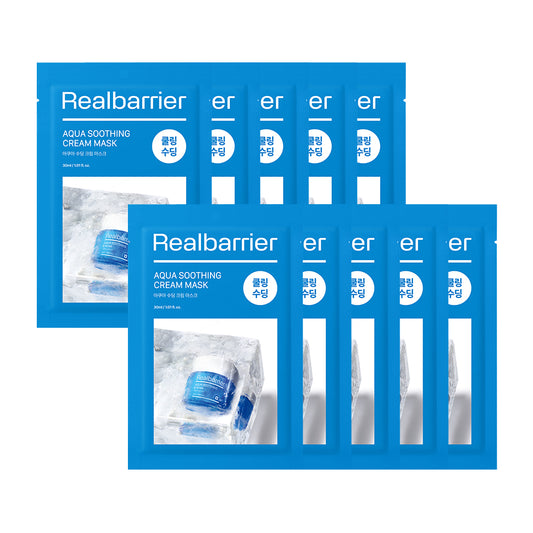 Real Barrier Aqua Soothing Cream Mask [30ml (Pack of 10)