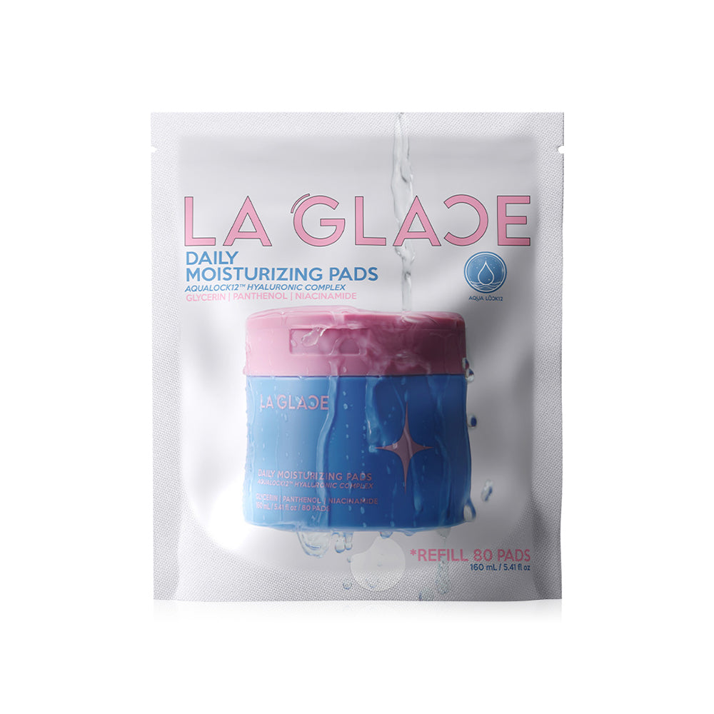 LA GLACE Daily Moisturizing Pads Aqualock12 Hyaluronic Complex Refill Size 160ml (Pack of 80)
