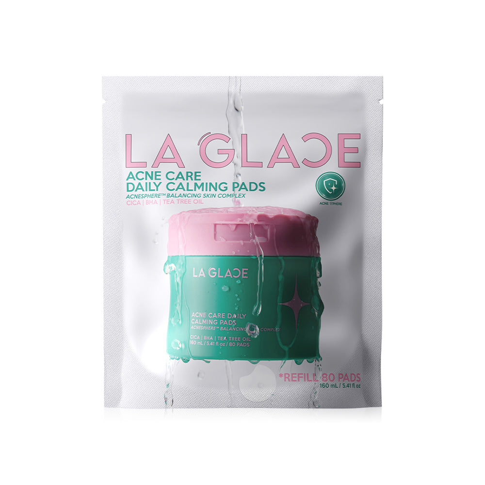 LA GLACE Acne Care Daily Calming Pads Acnesphere Balancing Skin Complex Refill Size 160ml (Pack of 80)