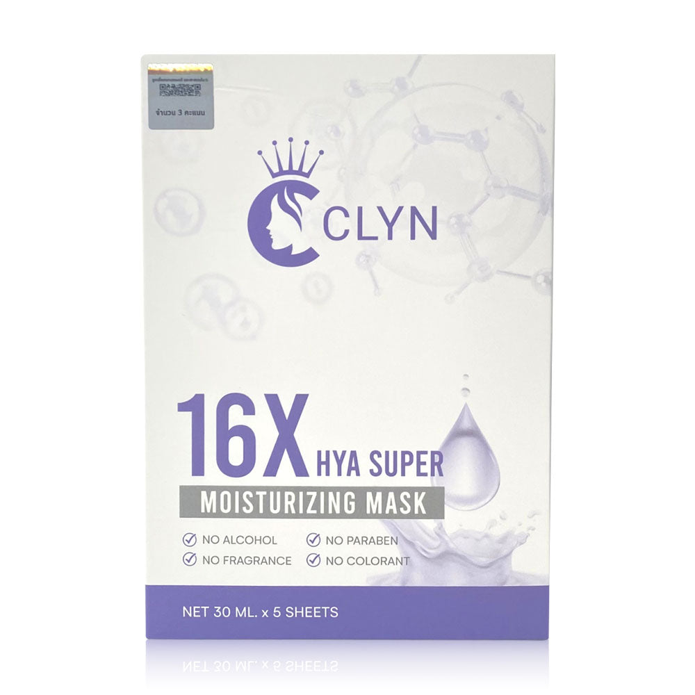 CLYN 16X Hya Super Moisturizing Mask [30ml (Pack of 5)