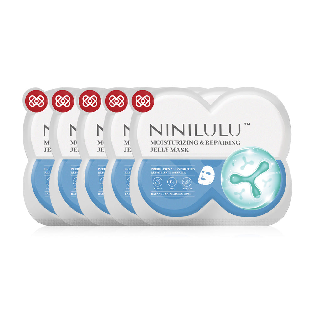 NINILULU Moisturizing & Repairing Jelly Mask [30g (Pack of 5)
