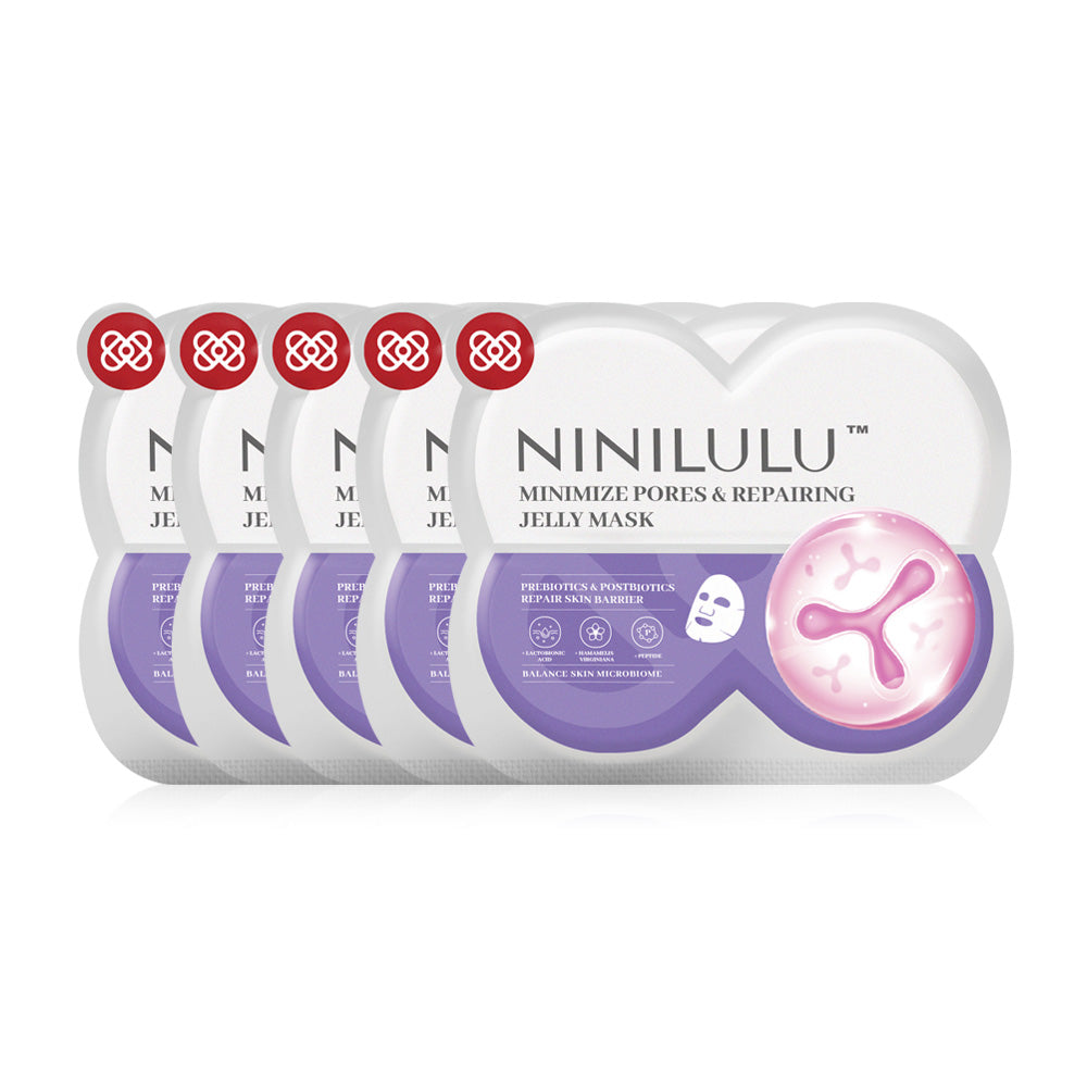 NINILULU Minimize Pores & Repairing Jelly Mask [30g (Pack of 5)