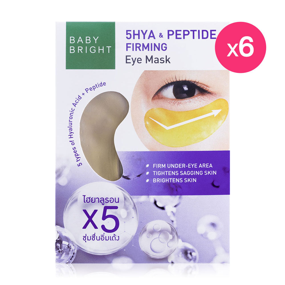 Baby Bright 5Hya & Peptide Firming Eye Mask 2.5g (Pack of 6)