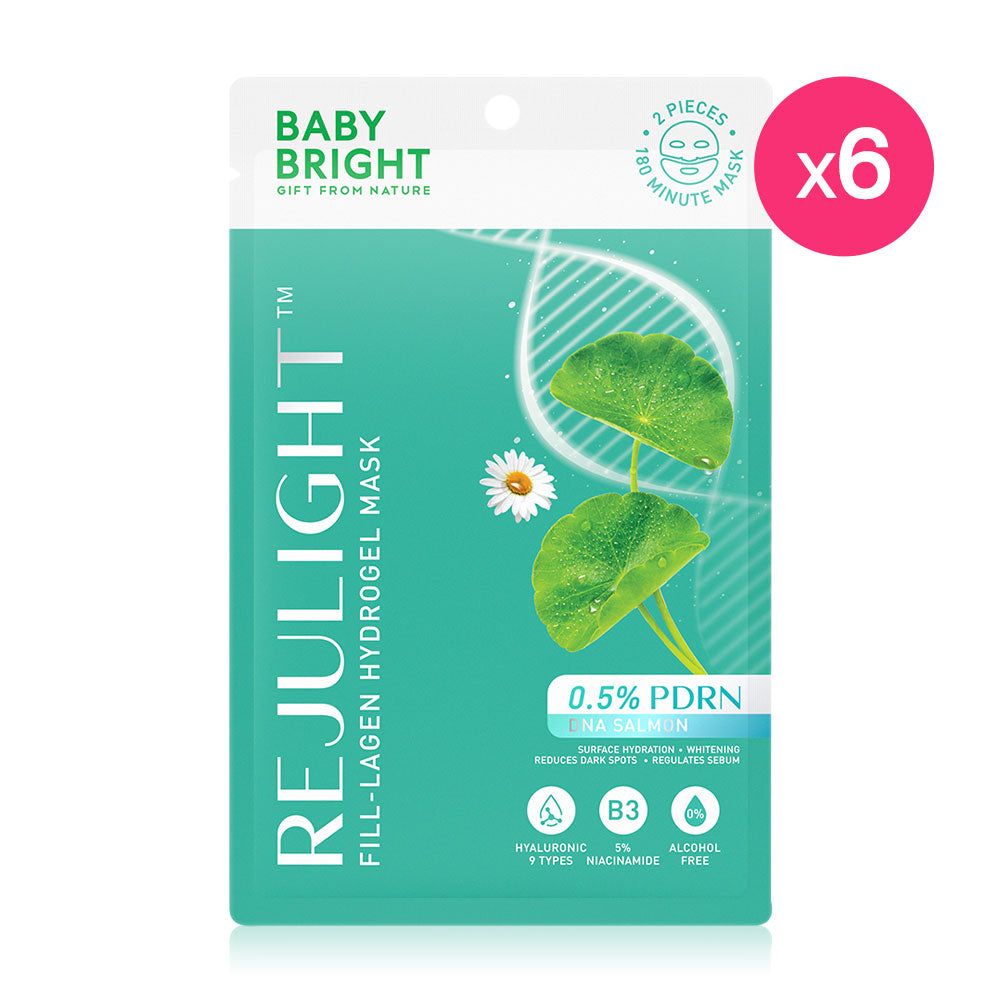 Baby Bright Rejulight Fill-Lagen Hydrogel Mask 20g (Pack of 6)