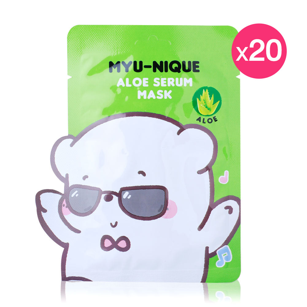 MYU-NIQUE Aloe Serum Mask 25g (Pack of 20)
