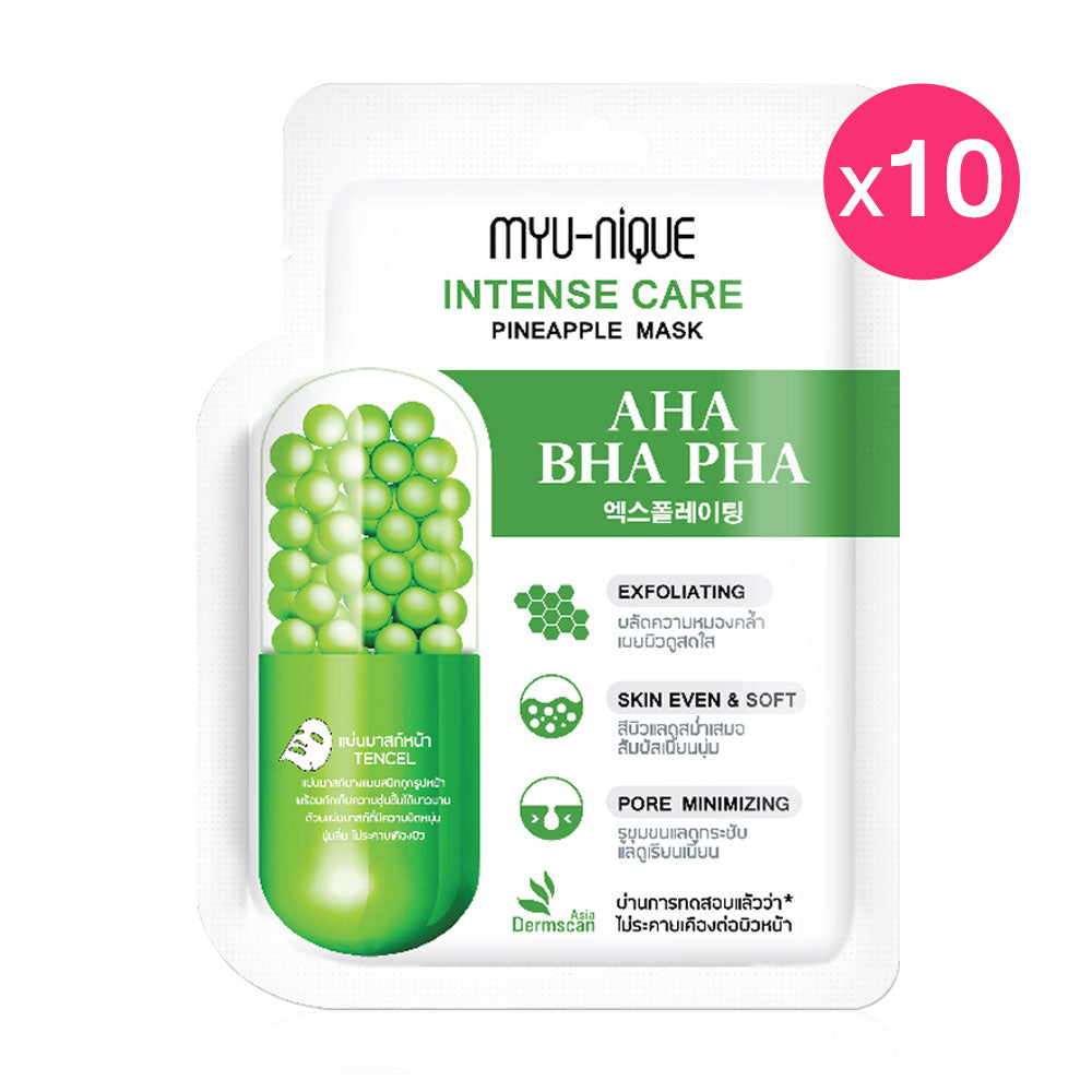 MYU-NIQUE Intense Care Pineapple Mask 25g (Pack of 10)