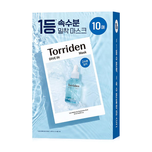 Torriden Dive In Low Molecule Hyaluronic Acid Mask Sheet [27ml (Pack of 10)