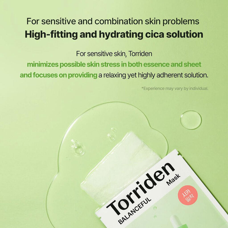 Torriden Balanceful Cica Mask Sheet [25ml (Pack of 10)