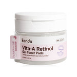 Kanda Vita-A Retinol Gel Toner Pads 40 Pads Kanda toner pads increase elasticity, reveal smooth, fresh, and hydrated skin.
