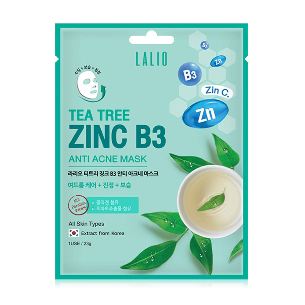 LALIO Tea Tree Zinc B3 Anti Acne Mask