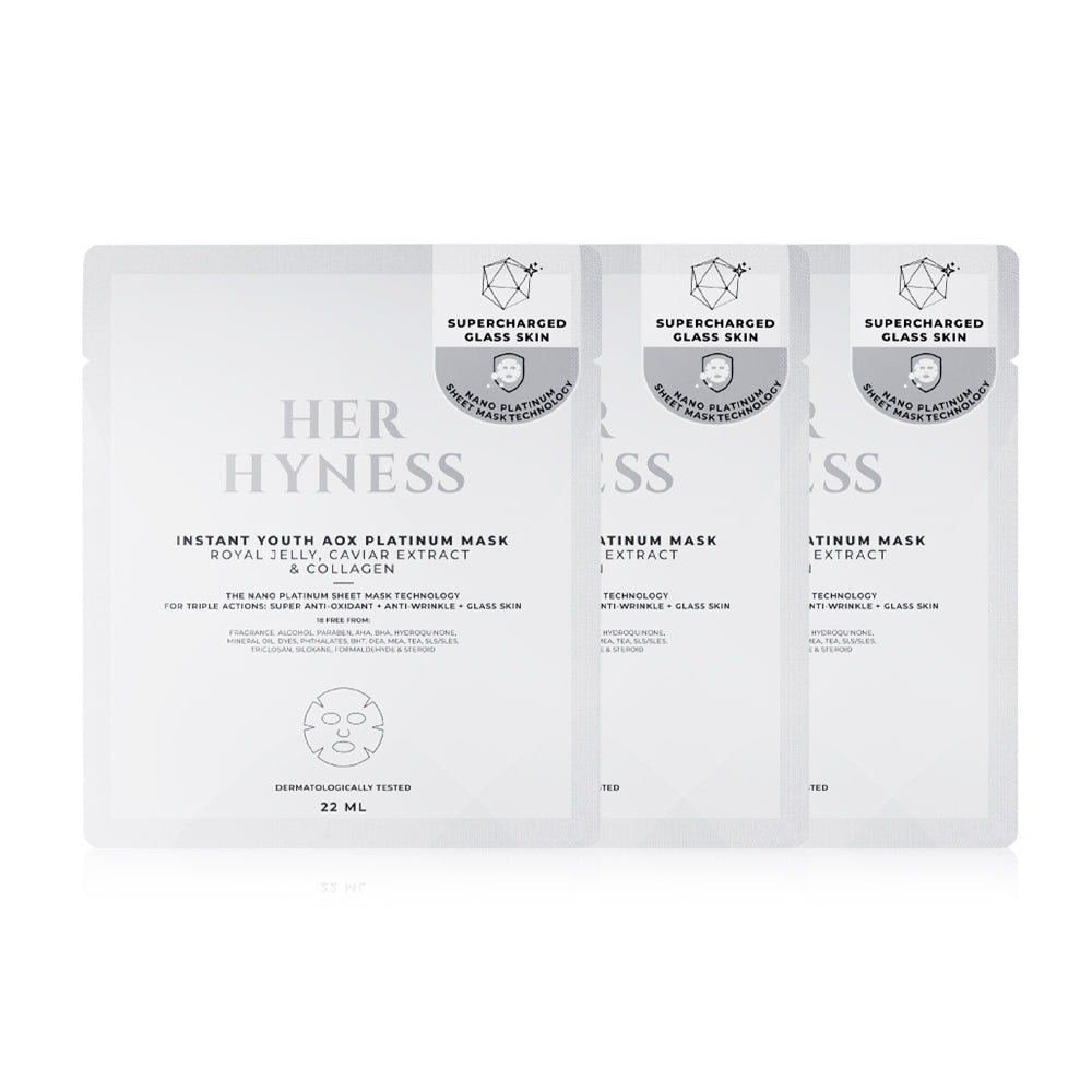 HER HYNESS Instant Youth Aox Platinum Mask [22ml (Pack of 3)