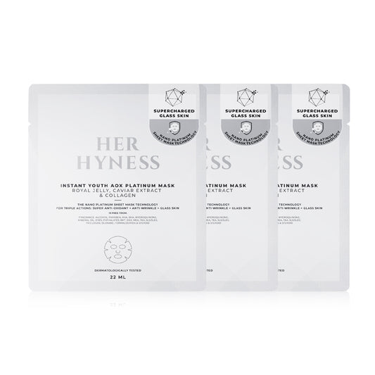 HER HYNESS Instant Youth Aox Platinum Mask [22ml (Pack of 3)