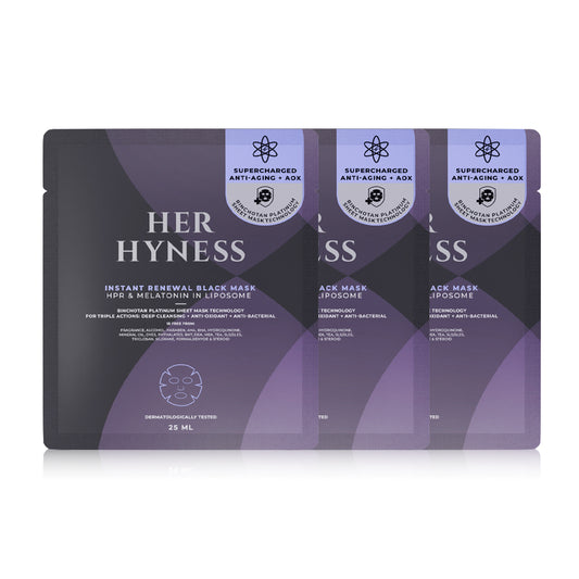 HER HYNESS Instant Renewal Black Mask [25ml (Pack of 3)