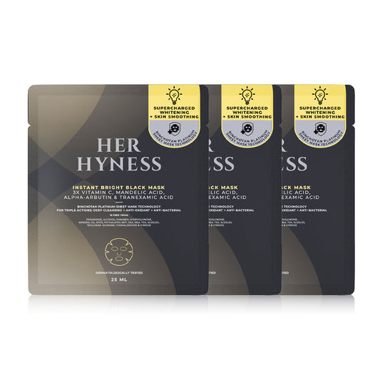 HER HYNESS Instant Bright Black Mask [25ml (Pack of 3)