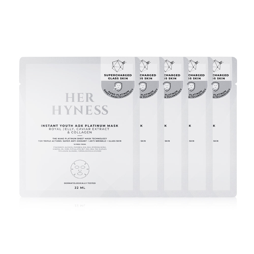 HER HYNESS Instant Youth Aox Platinum Mask [22ml (Pack of 5)