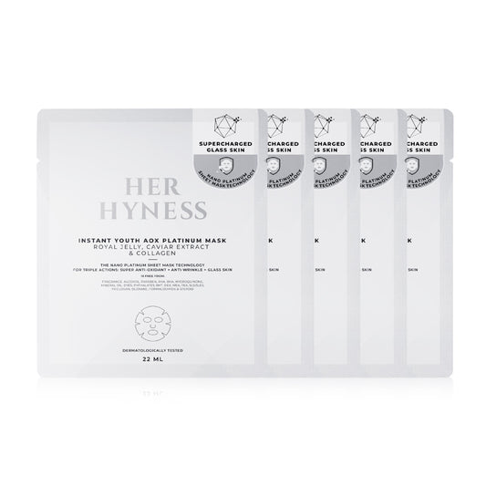 HER HYNESS Instant Youth Aox Platinum Mask [22ml (Pack of 5)