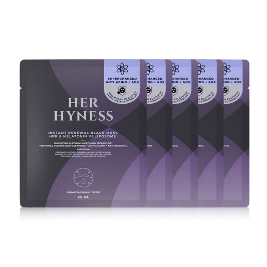 HER HYNESS Instant Renewal Black Mask [25ml (Pack of 5)