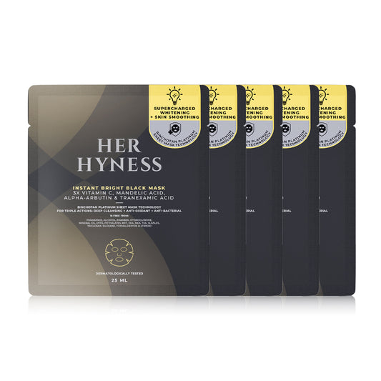 HER HYNESS Instant Bright Black Mask [25ml (Pack of 5)