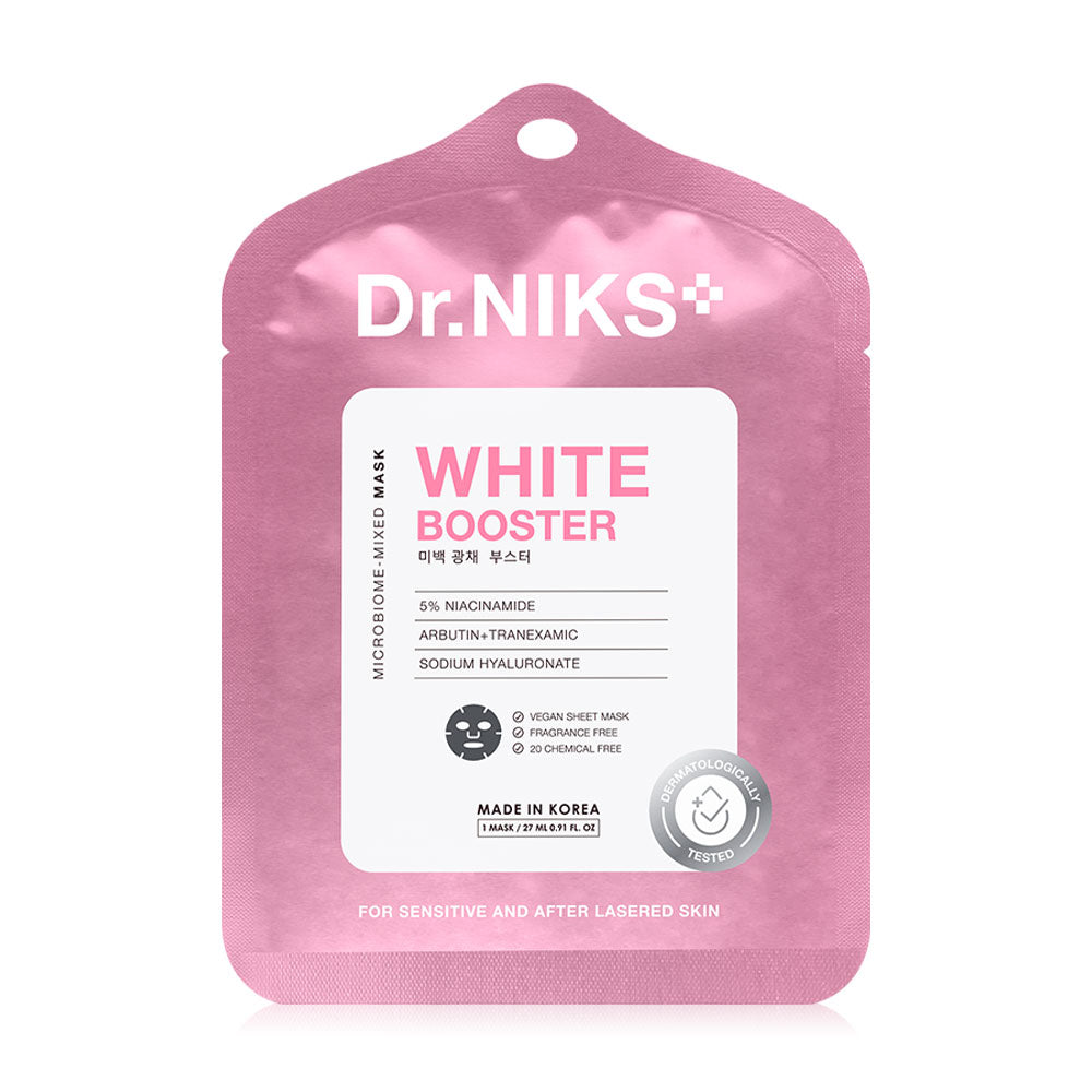 Dr.NIKS Microbiome-Mixed Mask White Booster 1'S