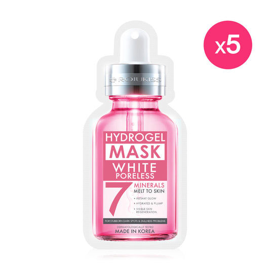 Rojukiss White Poreless Hydrogel Mineral Mask 7 [25ml (Pack of 5)