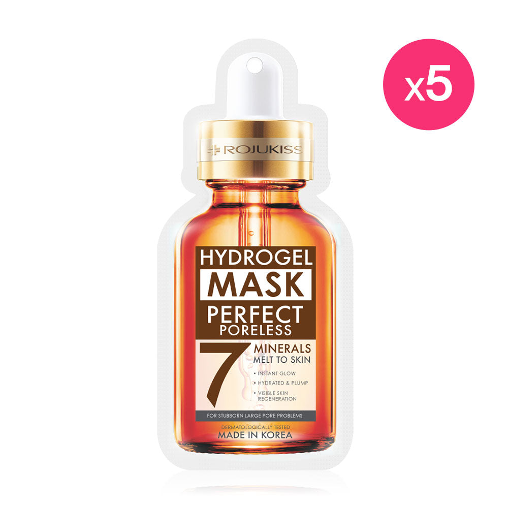 Rojukiss Perfect Poreless Hydrogel Mineral Mask 7 [25ml (Pack of 5)