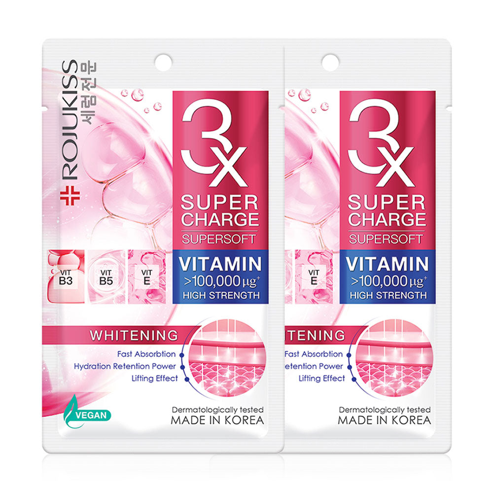 Rojukiss Supercharge Supersoft Whitening Mask [25ml (Pack of 2)