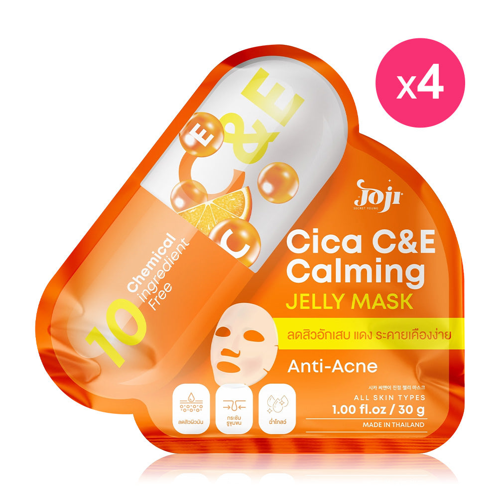 JOJI Secret Young Cica C&E Calming Jelly Mask [30g (Pack of 4)