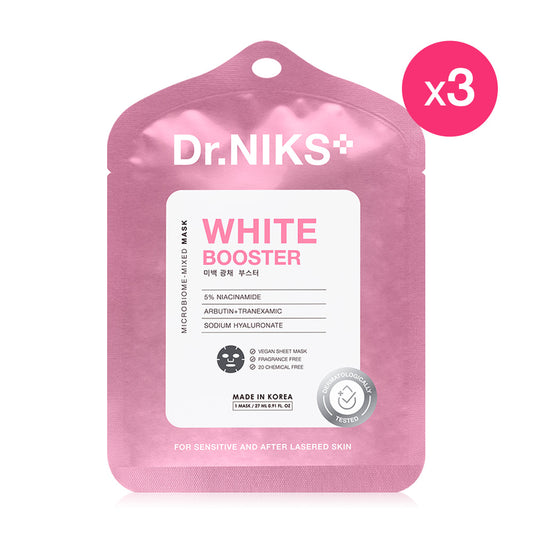 Dr.NIKS White Booster Microbiome-Mixed Mask [27ml (Pack of 3)