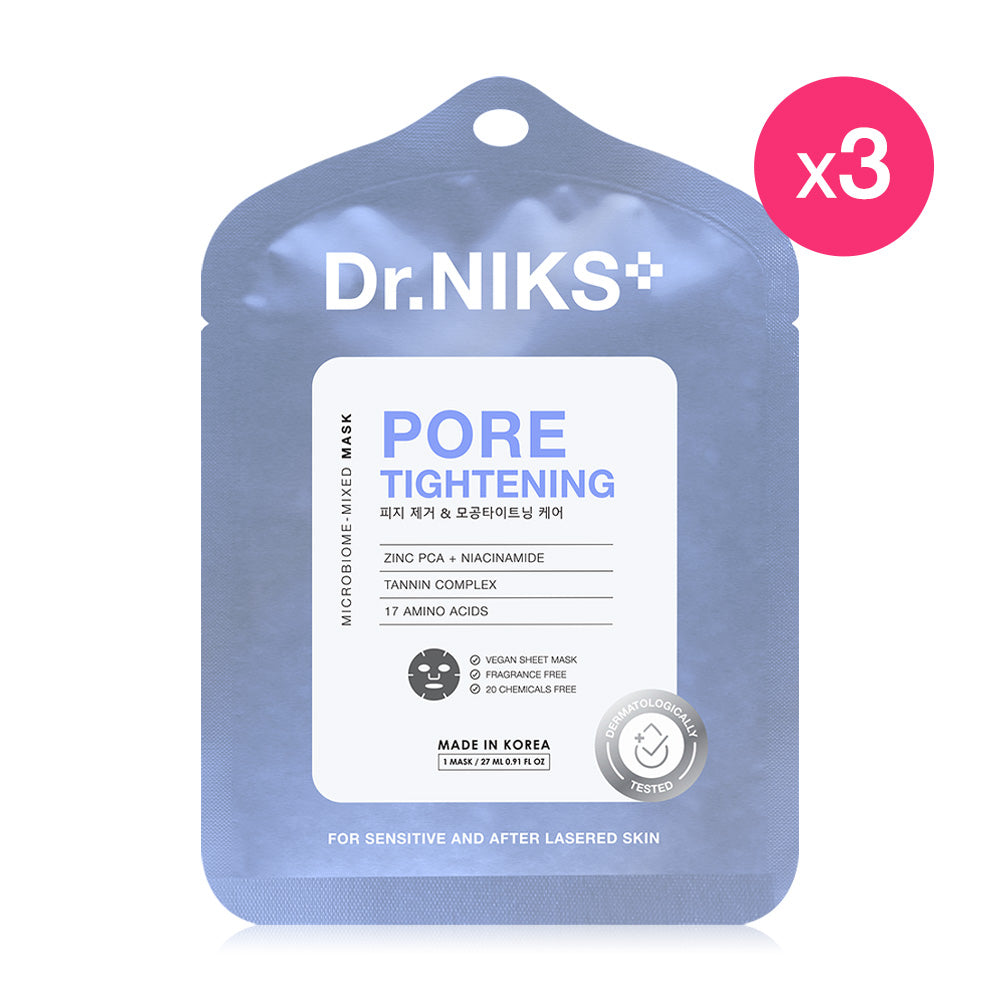 Dr.NIKS Pore Tightening Microbiome-Mixed Mask [27ml (Pack of 3)