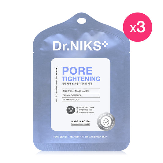 Dr.NIKS Pore Tightening Microbiome-Mixed Mask [27ml (Pack of 3)