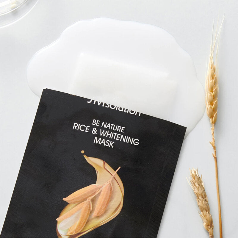 JM Solution Be Nature Rice & Whitening Mask [24ml (Pack of 4)