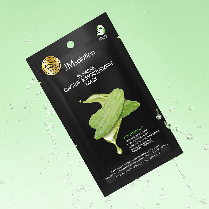 JM Solution Be Nature Cactus & Moisturizing Mask [24ml (Pack of 4)