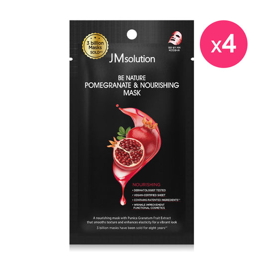 JM Solution Be Nature Pomegranate & Nourishing Mask [24ml (Pack of 4)
