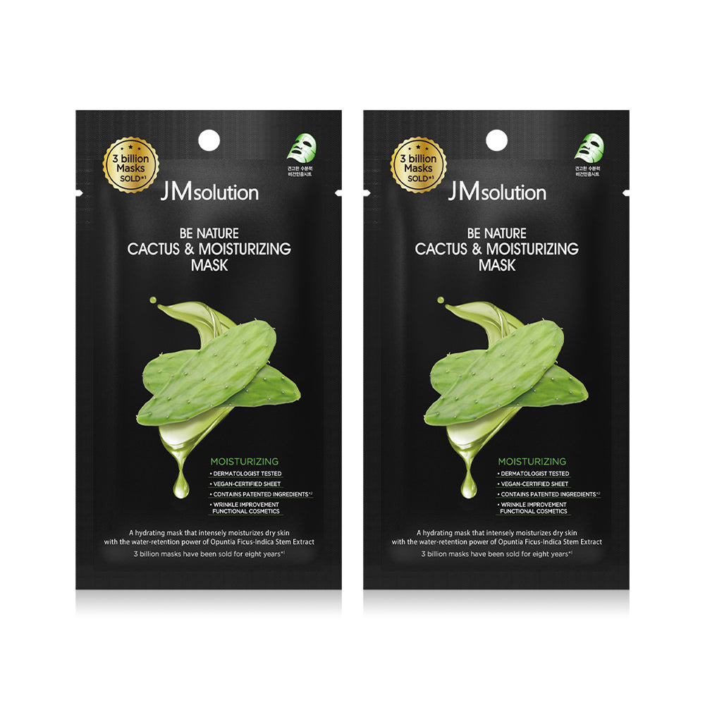 JM Solution Be Nature Cactus & Moisturizing Mask [24ml (Pack of 2)