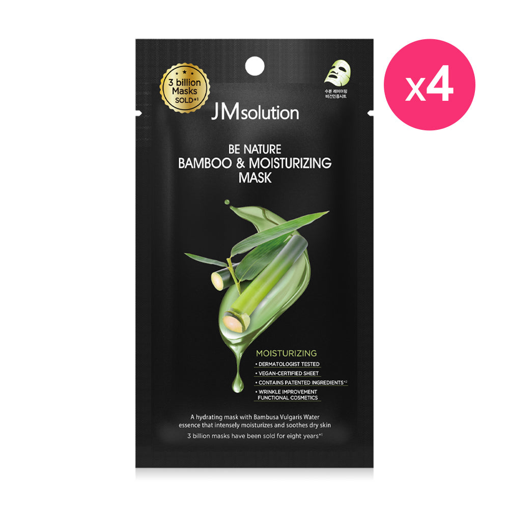 JM Solution Be Nature Bamboo & Moisturizing Mask [24ml (Pack of 4)