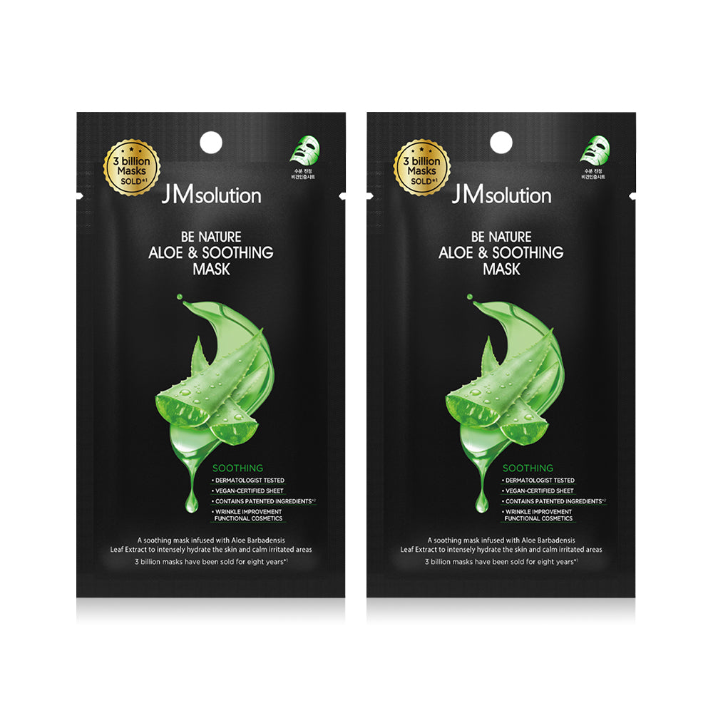JM Solution Be Nature Aloe & Soothing Mask [24ml (Pack of 2)