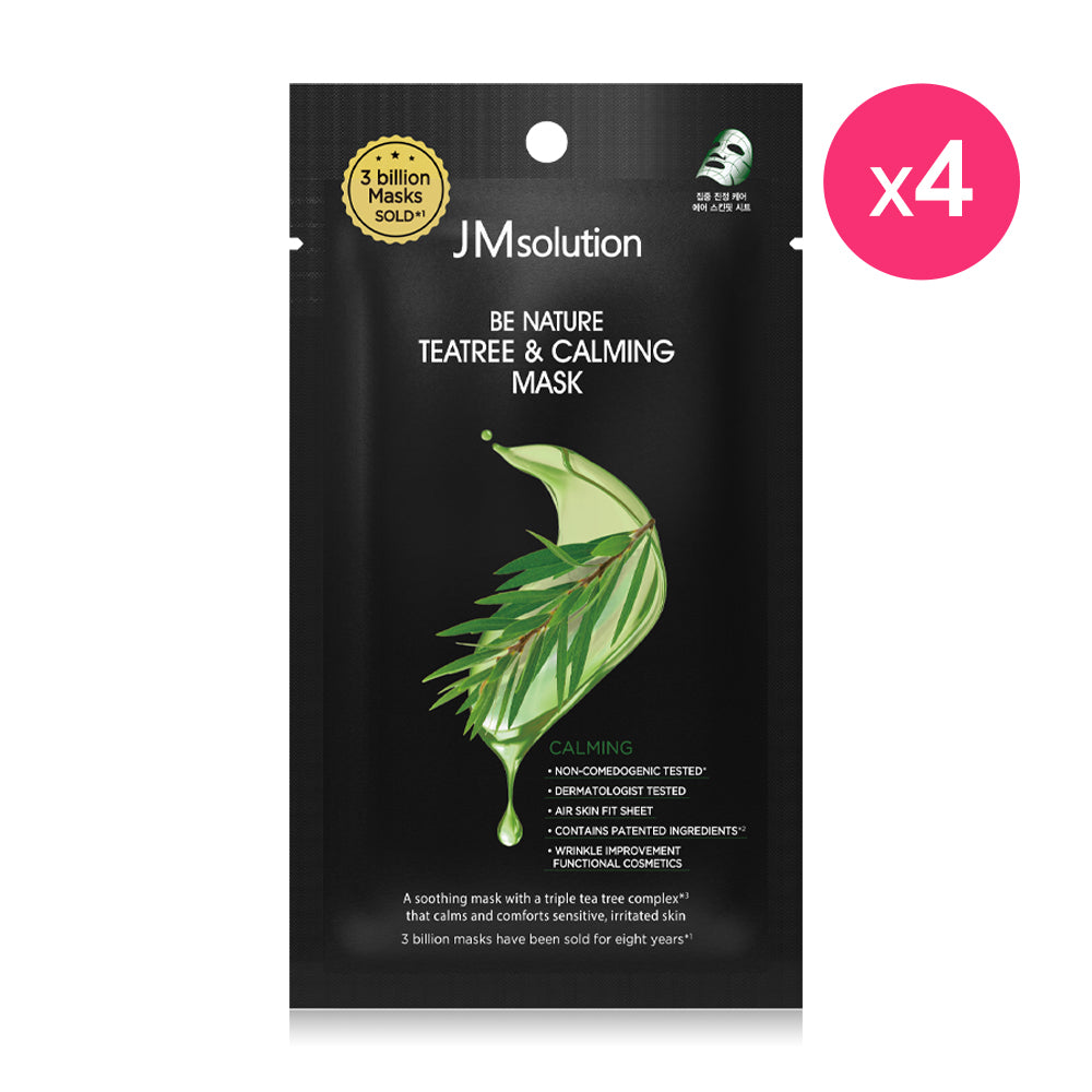 JM Solution Be Nature Teatree & Calming Mask [24ml (Pack of 4)